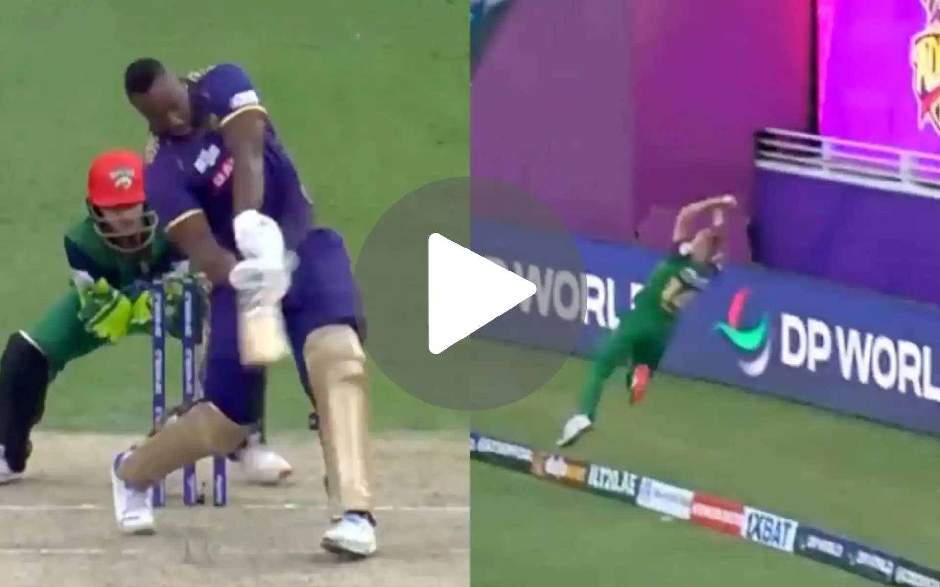 [Watch] An All Time Best Catch!! Andre Russell Falls To An Alien-Like Effort By Ex-MI Star